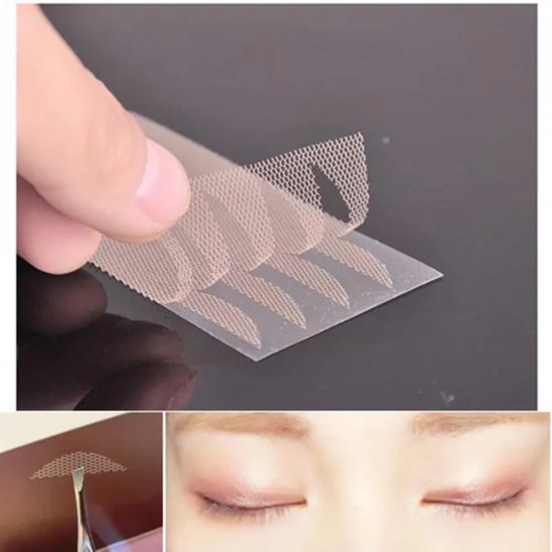 120pcs Eyelid Stickers Invisible Double Sided Eyelid Tapes Narrow Lace