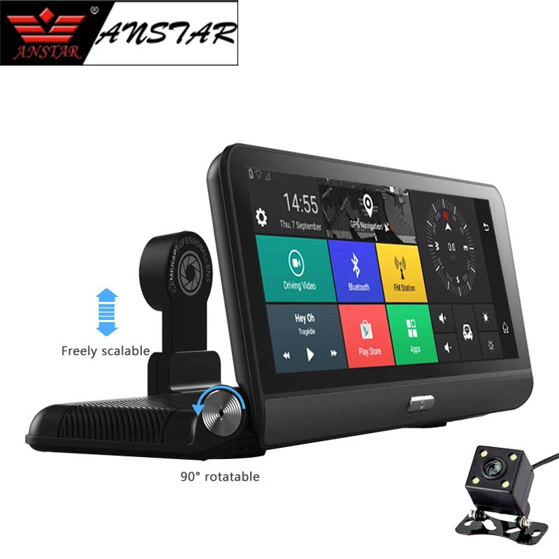 

ANSTAR 4G ADAS Car DVR 8 Inch Dash Cam FHD 1080P Rear View Dual Lens Car DVRs Recorder Auto Camera