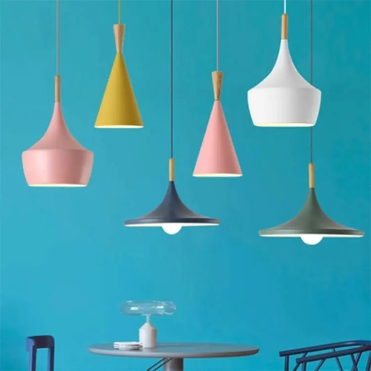 

lanterns personality modern Nordic minimalist Cafe cafe bar lamp, living room bar, single head instrument pendant lamp