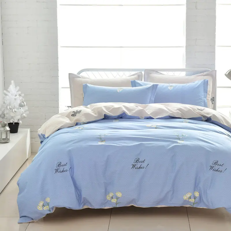 2018 Queen Whole cotton King size Bedding Set Soft Bedclothes Luxury Duvet/Quilt Cover Bed Linen sheet set 4 Pieces Sets | Дом и сад