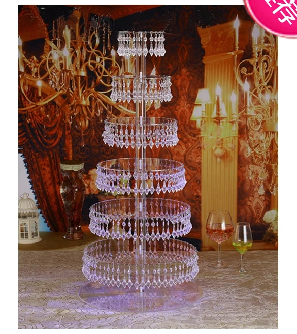 Wedding 7 layers Crystal Cake Stand Wedding Centerpiece Banquet cake