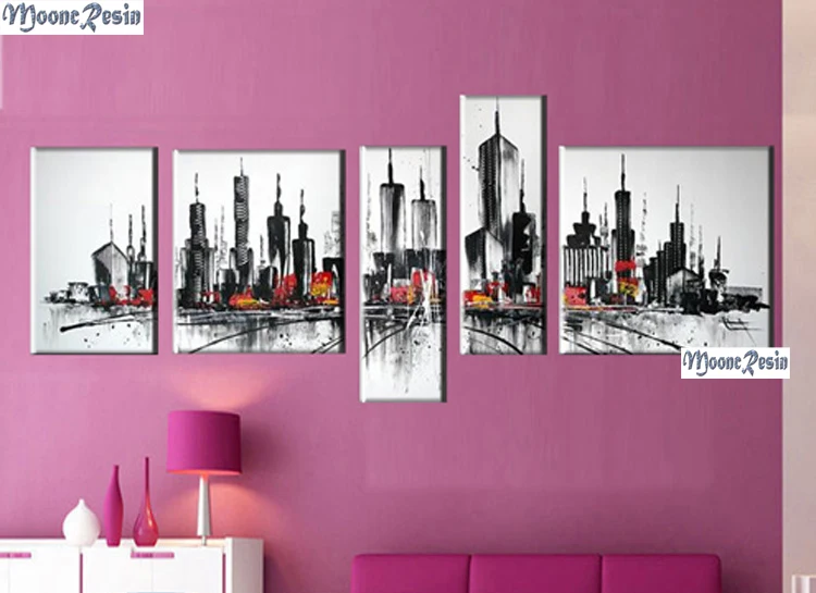 

Триптих MOONCRESIN, Алмазная мозаика, 5 шт., наклейка с узором дворца, полная квадратная Алмазная вышивка, картина «сделай сам», Алмазное украшение