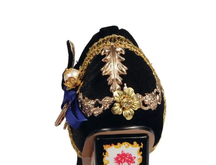 Altos Marca Lujo Bombas Diseño Toe Nuevos Decoración Bordadas Tacones Las Estilo Flor red Los Retro 2018 pink Zuecos Mujeres Zapatos Black Peep De WPzIxdZw