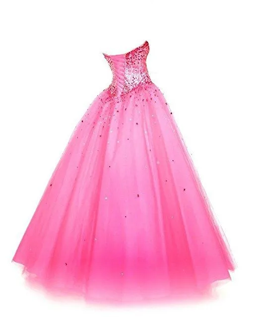 ANGELSBRIDEP Искрящиеся Кристальные платья Quinceanera 15 лет сексуальные сердечки полная