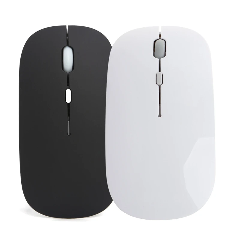2.4Ghz Wireless Mouse USB Rechargeable Silent Mute Slim Optical Mouse For Laptop PC Computer D14