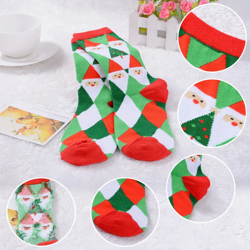 

Winter New Funny 14Colors Women/Men Christmas Casual Socks Girls Long Cotton Bed Socks Gift Novelty Red New Year Cartoon Socks