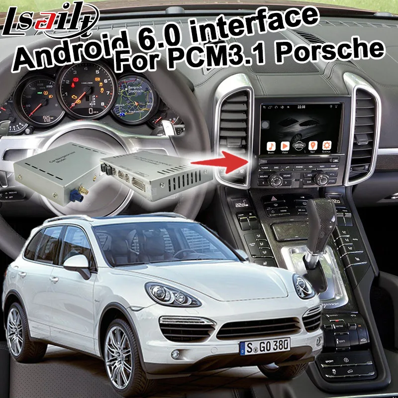 GPS навигатор на Android 6 0 для Porsche Cayenne PCM 3 1 опционально Carplay google play youtube waze