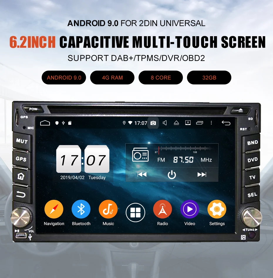 Discount KANOR Android 9.0 4+32g 2 Din Car Radio Universal For Nissan Hyundai Navara X-trail Qashqai Pathfinder Cassette Recorder 2din 0 Discount KANOR Android 9.0 4+32g 2 Din Car Radio Universal For Nissan Hyundai Navara X-trail Qashqai Pathfinder Cassette Recorder 2din 0