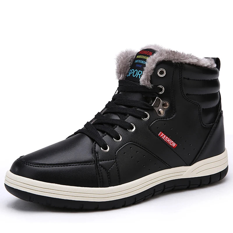 Winter Männer Schuhe Warme Schnee Stiefel Männer Wasserdichte PU Military Stiefel Mode Baumwolle Schuhe Gleitschutz Stiefeletten Zapatos De Homre