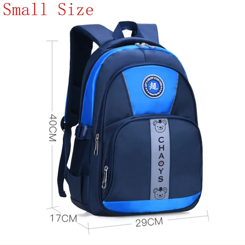 Small Deep Blue Orthopedics Children School Bags for Teenagers Boys Girls Big Capacity School Backpack Waterproof Satchel Kids Tutorial Book Bag - Цвет: Small Deep Blue