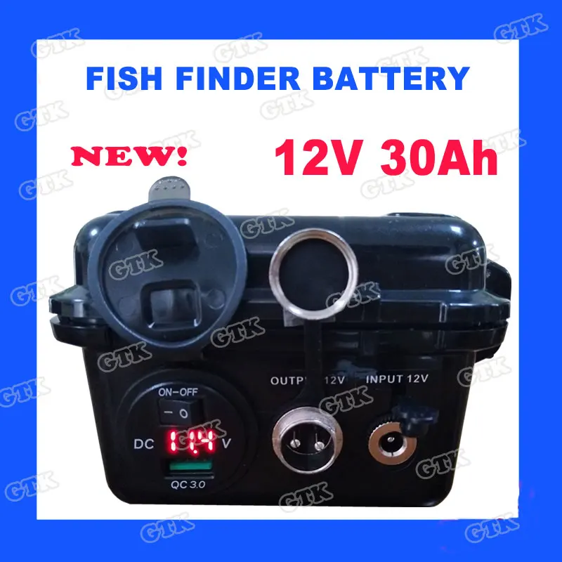 

NEW 12v 30Ah lithium ion battery pack 11.1v with BMS for Hunting Lamp/Fishing Light/Fish Finder/LED lamp + 3A charger