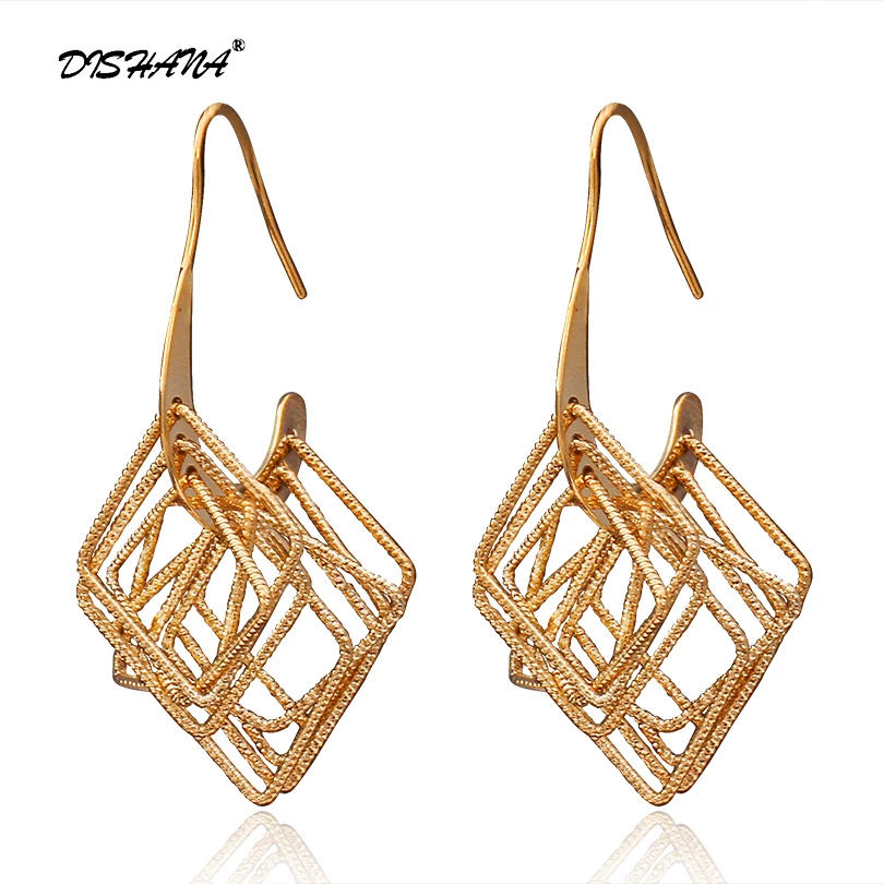 

Hot Long Dangle Drop Earrings Fashion Trendy Jewelry Gold-color Sterling Women Wedding Jewelry Earing Femme Earring(E0435)