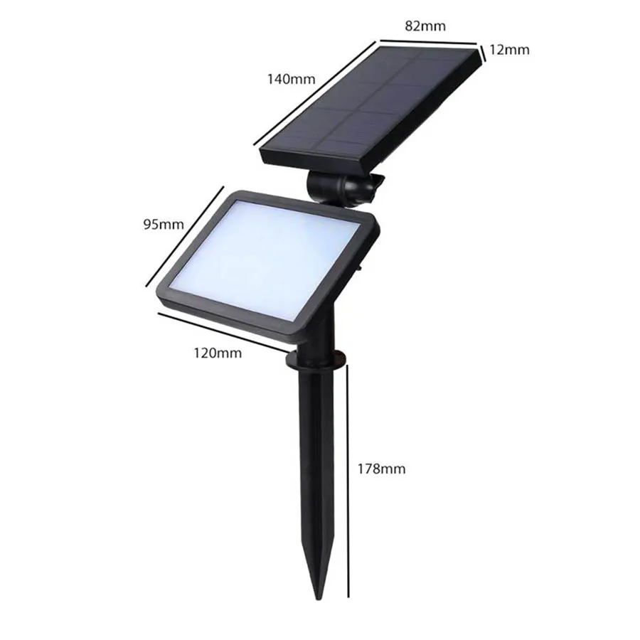 Солнечный светильник с датчиком движения, уличный охранный светильник на солнечной батарее, прожектор, светильник IP65, водонепроницаемый Светодиодный светильник на солнечной батарее