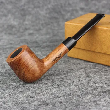 

Rosewood Tobacco Pipe,Annatto straight pipeSmoking tool.Wooden pipe,Men's gift,