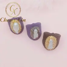 Delicate 5 PC natural baroque ring, snakeskin ring, pave the way to set crystal jewelry finger natural gem ring delicate engraved faux gem jewelry ring for men
