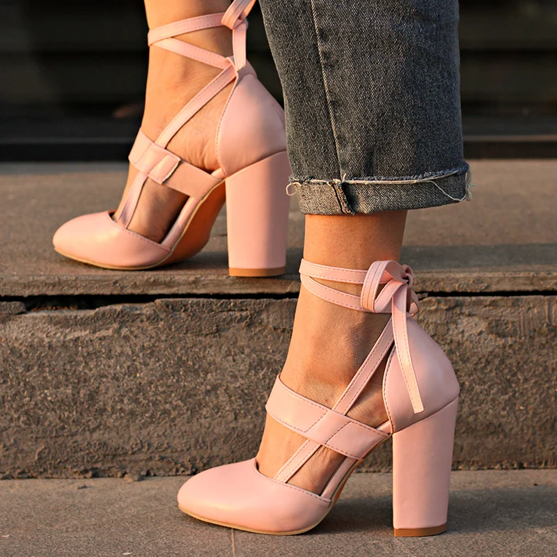 

Plus Size Women Pumps High Heels Women Shoes Comfort Women Sandals Shoes Block Heels Ladies Shoes Fashion Tenis Feminino