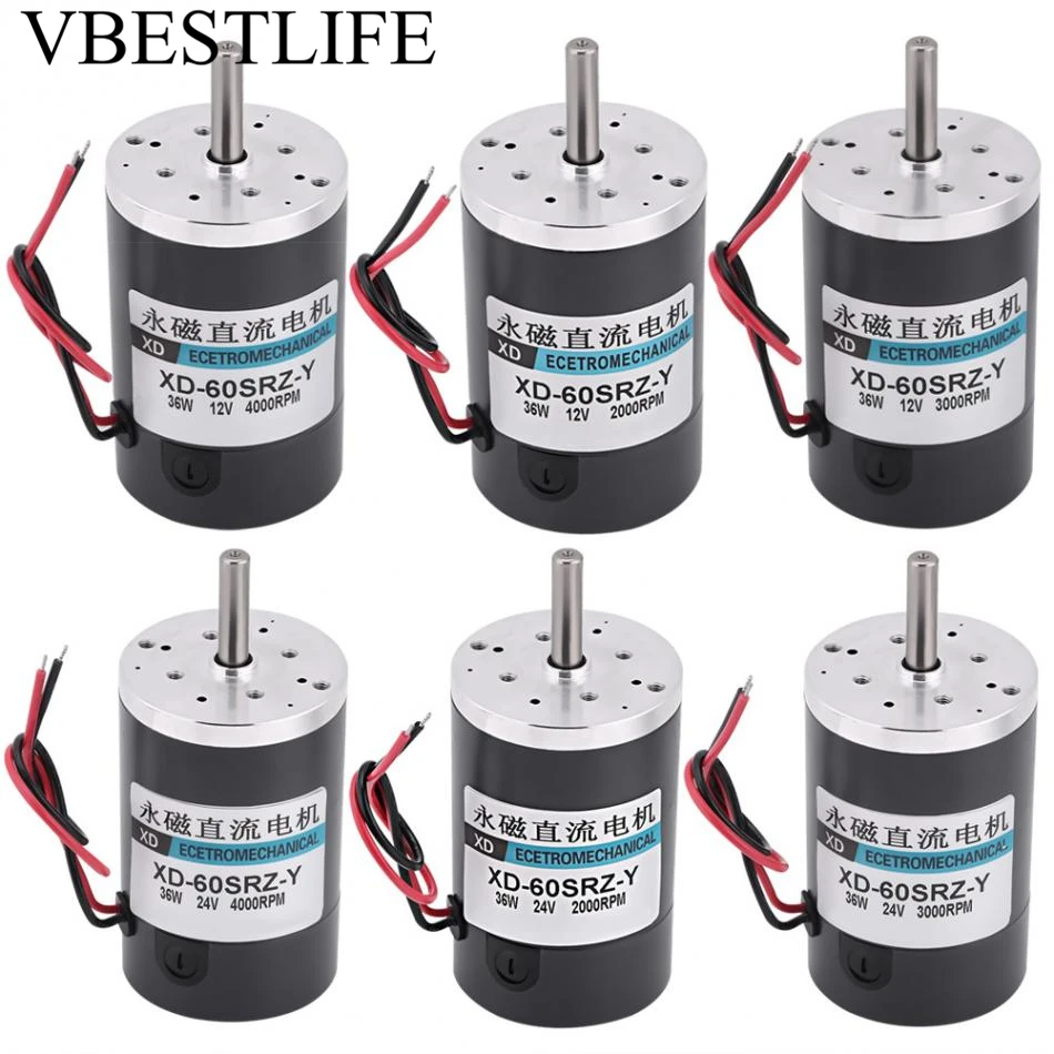 Miniature DC Motor 36W Permanent High Speed Large Torque Adjust