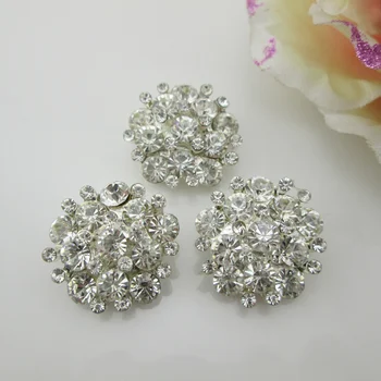 

(BT79 25mm)50 X Wholesale Fashion Wedding Crystal Shank Buttons