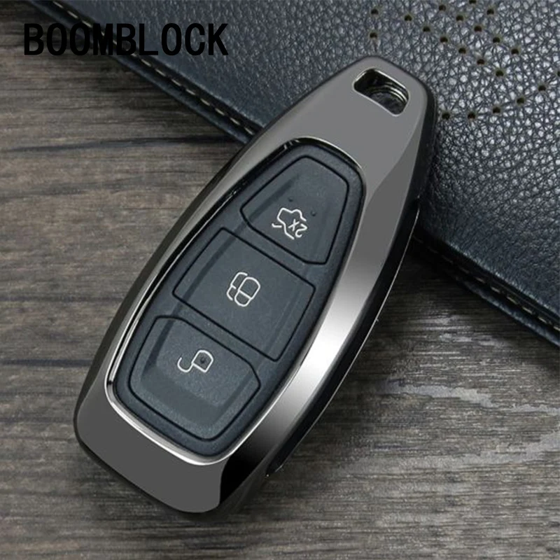 

1x Key Case For Car Styling For Ford Focus 3 4 MK3 MK4 For Ford Fiesta Mondeo Ecosport Kuga Focus ST C-MAX Car Key Chains Rings