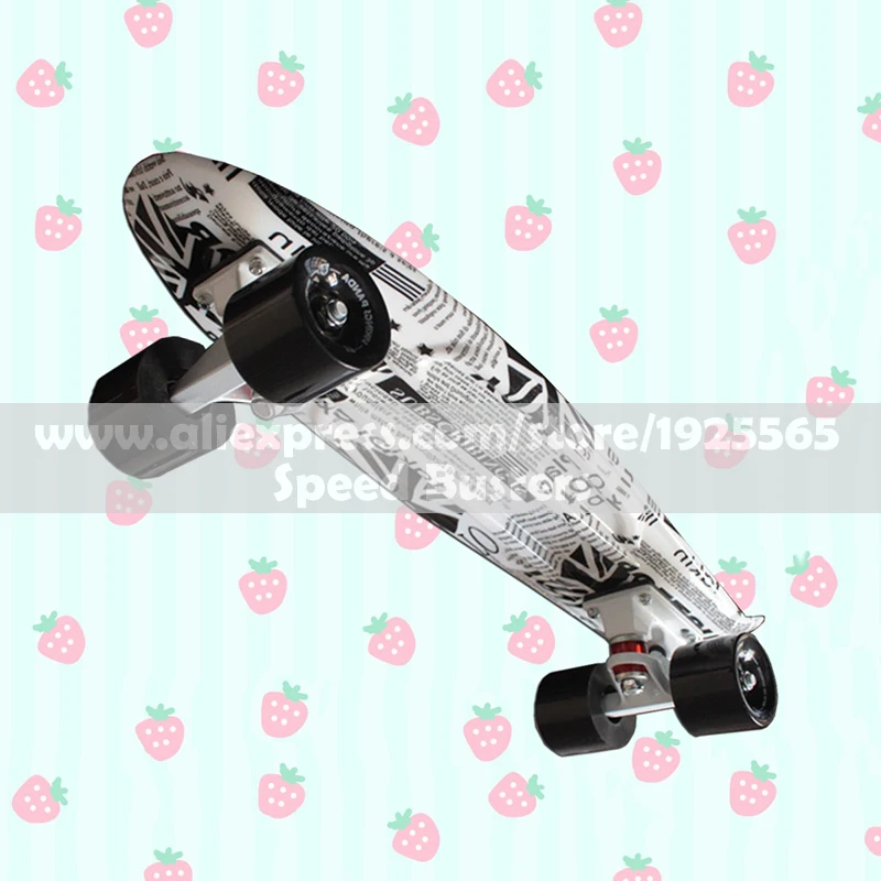 Скейтборд MIni Cruiser в стиле ретро Лонгборд С Рисунком звездного неба колеса для