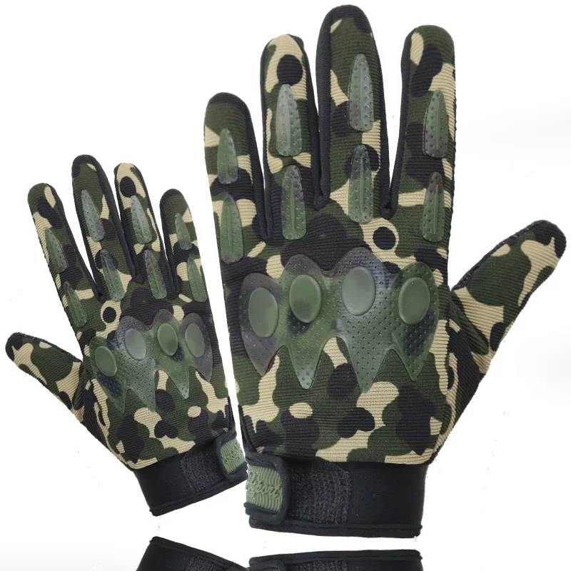 Camouflage Длинные перчатки хранитель для мужчин и женщин полный палец рукавицы Guante военные тактические сенсорный экран кожа замша Спорт Цикл дышащий тренажерный зал - Цвет: Camouflage