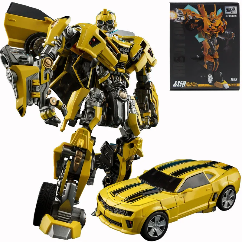 

In Stock 21Cm Alloy Version Bumblebee Figures Weijiang Robot Deformation Cars Action Toys VS Optimus Prime
