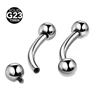 1PC Double Ball Curved Barbell Eyebrow Ring G23 Titanium Internally Threaded Bananabells Ear Tragus Helix Body Piercing ► Photo 1/6