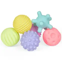 Детские игрушки ручной захватывающий мяч мульти-текстурированный Сенсорный Массаж тренировочный мягкий мяч набор младенец Elastic лет