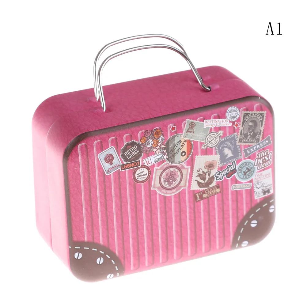 Mini Trunk Handbag Miniatura 1:6 Dollhouse Scene Accessories Dollhouse Miniature Suitcase Pocket Furniture DIY Doll House Kit