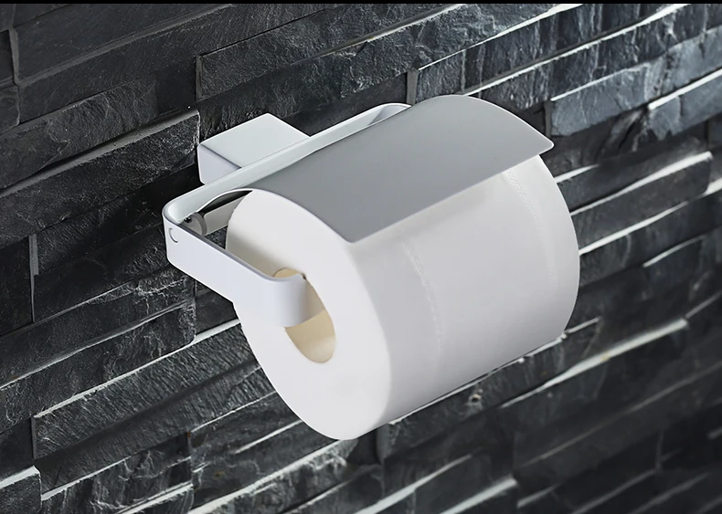Белый/черный держатель рулона матовый креативный 304 из нержавеющей стали толстое, туалетное бумага держатель аксессуары для ванной комнаты