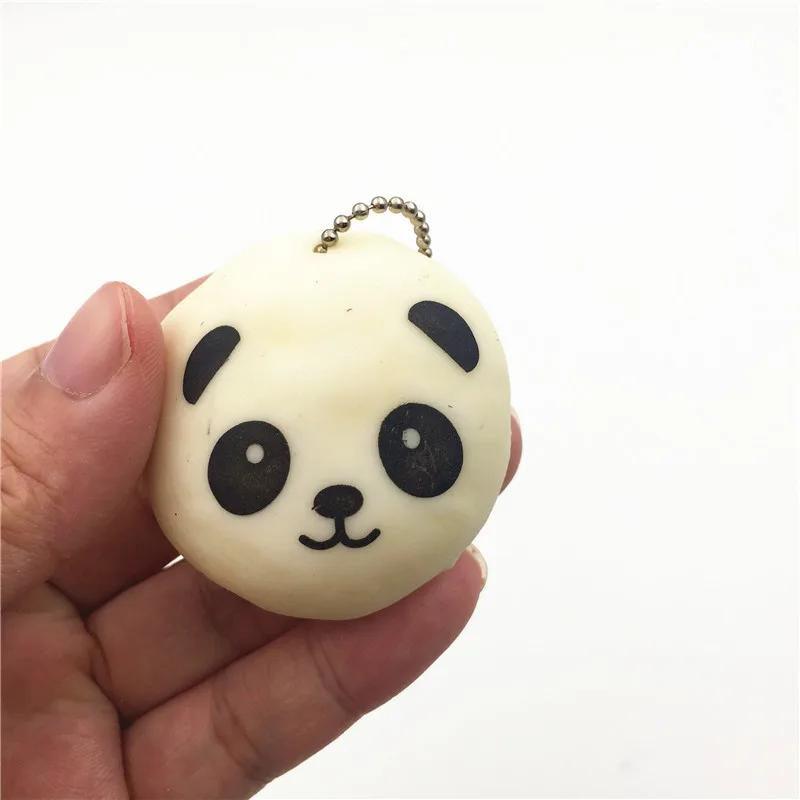 Мягкие смешанные новые игрушки Kawaii Squishies медленно поднимающийся Джамбо мобильный телефон ремешок с подвеской забавные сжимаемые игрушки для детей детский подарок - Цвет: Panda mochi  1PC
