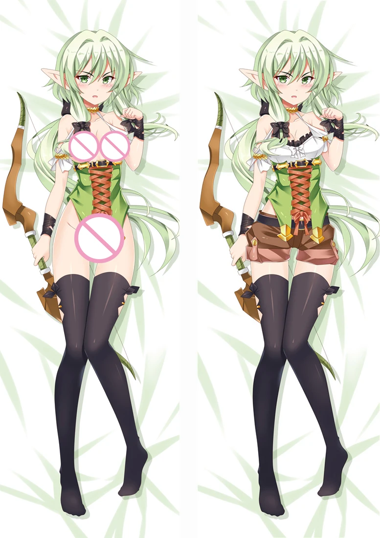 

February Japan Anime Goblin Slayer Priestess High Elf Archer Hugging Body Pillow Cover Dakimakura body Decorative Pillow case