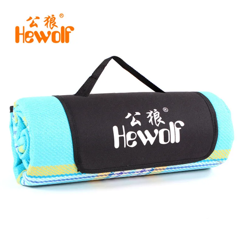 Hewolf 170*130 سنتيمتر الكشمير سجادة للرحلات للماء الألومنيوم فيلم خيمة وسادة النوم طوي الشاطئ التخييم حصيرة بطانية وسادة حصيرة