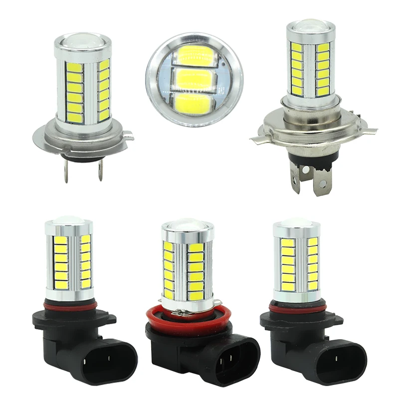 2 шт. 9006 HB4 светодиодный 9005 HB3 H4 H7 H11 H8 5630 33SMD противотуманная фара для дневных ходовых огней светильник поворота Торможение лампы автоматические светодиоды DC12V