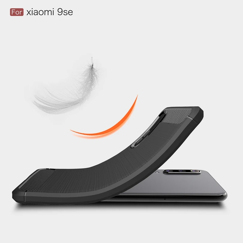 Для Xiaomi 9 Se / 9se чехол из углеродного волокна противоударный мягкий ТПУ Матовый