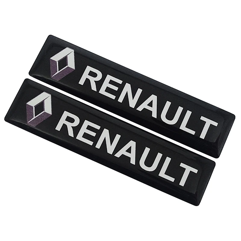 2 шт./лот, автомобильная 3D декоративная эмблема, наклейка для Renault, 2 кнопки Clio Scenic Megane Duster, Sandero Captur Twingo, аксессуары