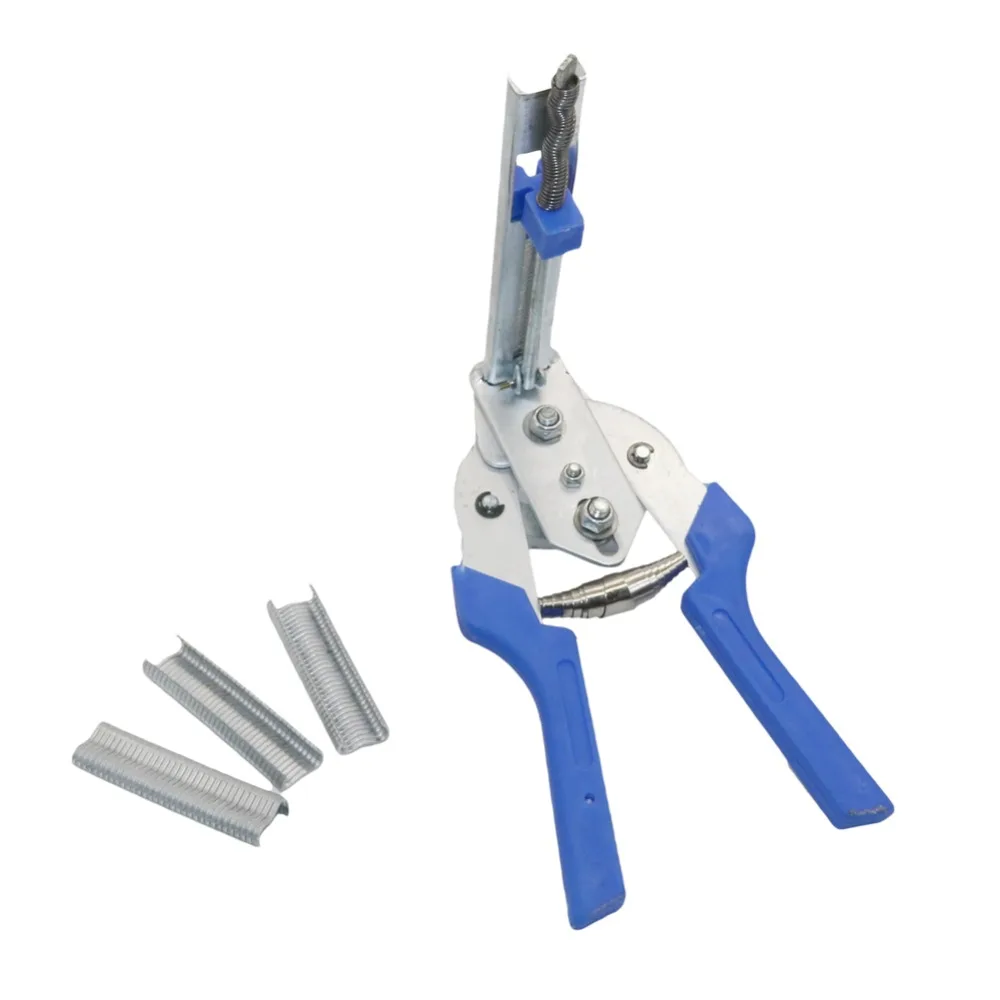 Animal Wire Cage Clamp Automatic Pliers & M Nails Bird Rabbit Cage Installation Tools Chicken Coop Equipment