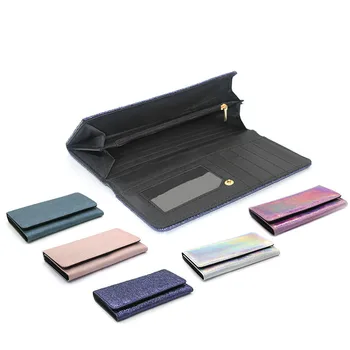 

2019 High Capacity Fashion Brand Women Wallets Long PU Leather Designer Zipper Clutch Coin Purse Phone Holder Solid Money Bag
