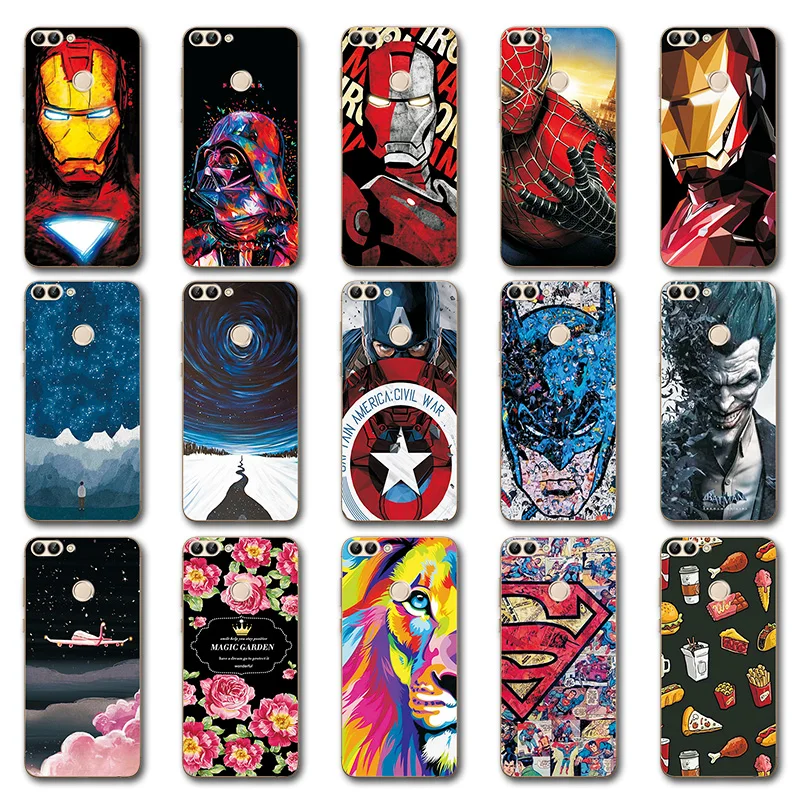 

Phone Case Fundas For Huawei P Smart Cover High Quality Novelty Case For Huawei P Smart 5.65'' Iron Man Avengers Back Covers
