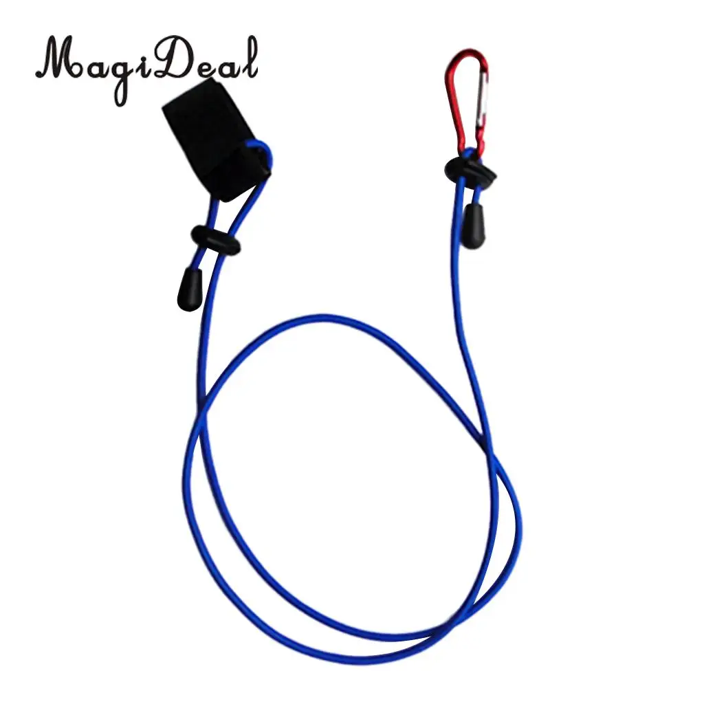 MagiDeal 4Pcs 107cm Elastic Kayak Paddle Leash Fishing Rod Holder Safety Lanyard Tether for Small Boat Canoeing Water Sport Acce
