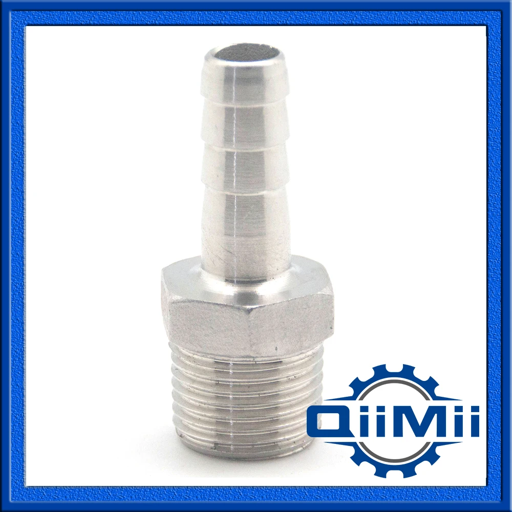 Stainless Steel SS304 BSP Male Thread Pipe Fitting x Barb Hose Tail
