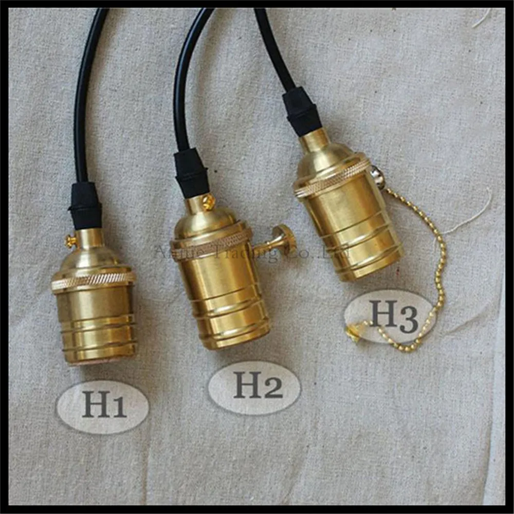 Antique edison lamp bulbs holder E27 Brass Copper Modern vintage retro