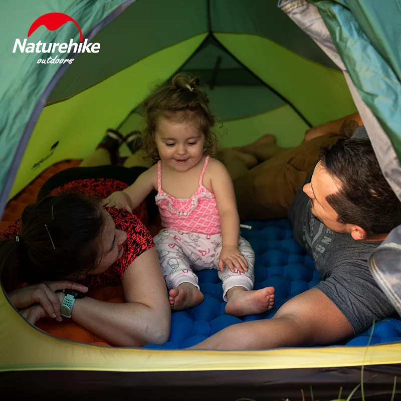 Naturehike في المحمولة في الهواء الطلق التخييم المشي لمسافات طويلة واحدة مزدوجة رشاقته مقاوم للرطوبة نفخ النوم فراش حصيرة سادة السرير حقيبة