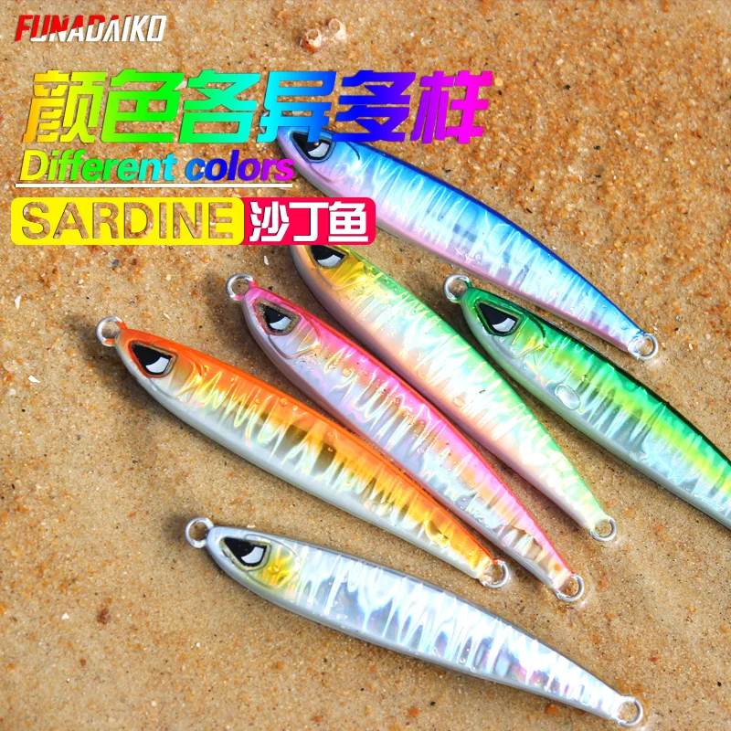 FUNADAIKO 5 шт. рыболовные приманки для морской воды 40 г/60 г светящаяся приманка