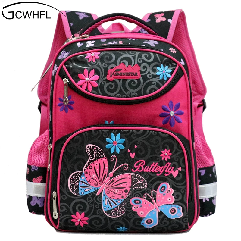 GCWHFL Backpacks For School Girls School Bags Floral Children Schoolbag