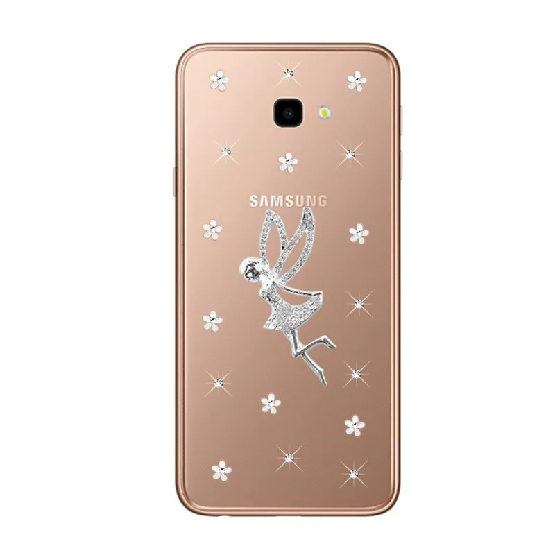 Для Samsung Galaxy J4 Plus J6 S10 lite Note 10 20 Ultra A7 чехол с ангельскими цветами Прозрачный для