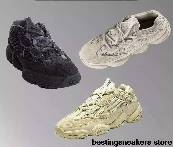 

New 2018 Desert Rat 500 Super Moon Yellow Men Women Wave Runner Running Shoes Sneakers Authentic Quality SIZE US5-12
