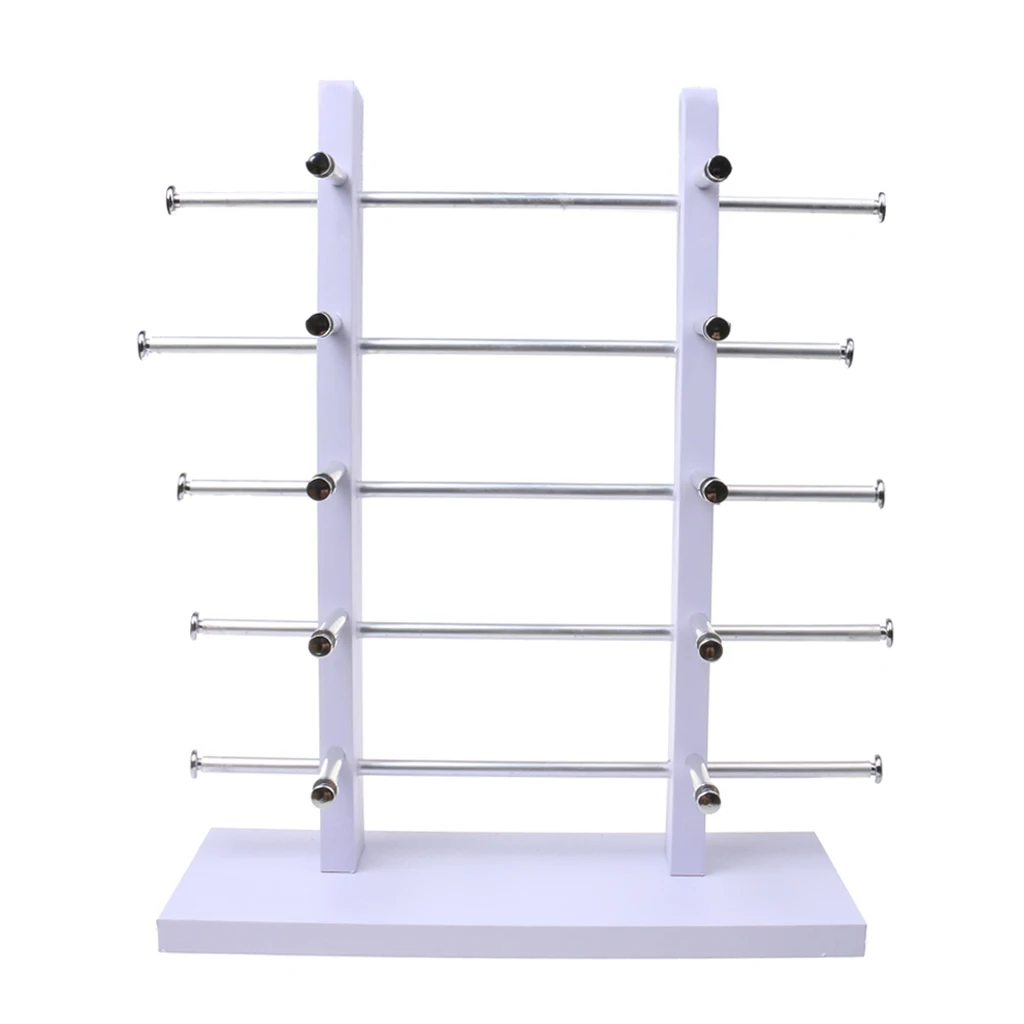 5-Layer Sunglasses Eyeglasses Display Wooden Frame Rack Stand Holder Organizer Earing Jewelry Packaging -White | Украшения и