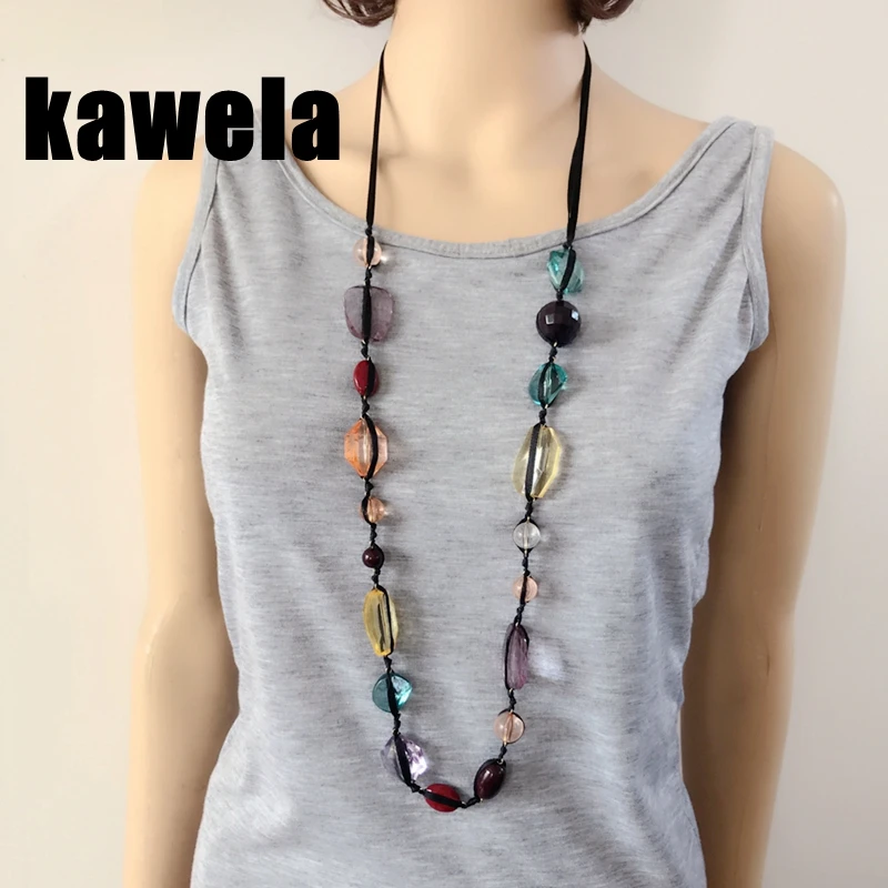 

New Long Mixed Pink Color Acrylic Beads Fashion Sweet Necklace