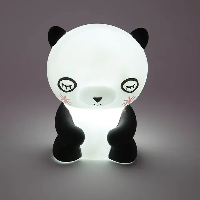 2017 Led Night Decor Cute Panda Led Night Light Animal Marquee Lamps On
